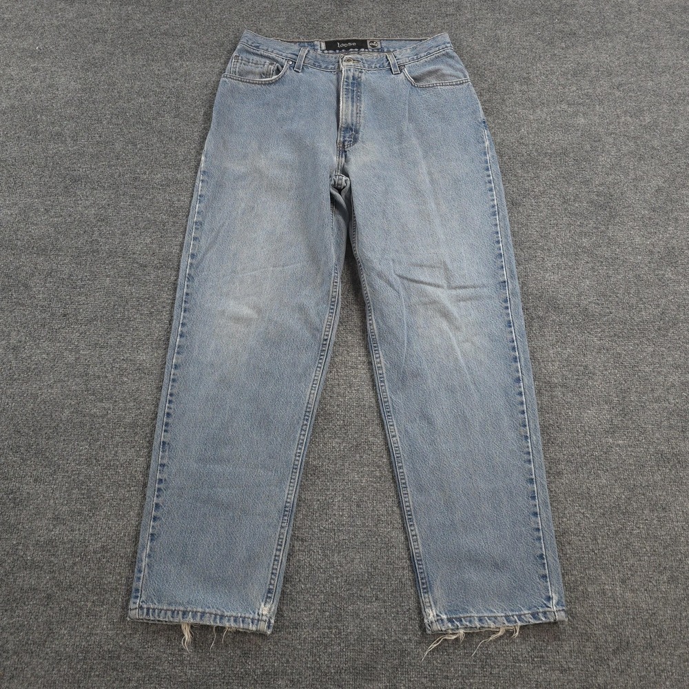 Vintage Levis SilverTab Jeans Mens 34x32 Blue Denim Loose Baggy Skater 90s USA